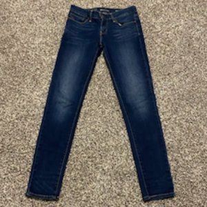 LEVIS Slight Curve MODERN RISE 26 * SKINNY STRETCH JEANS ~ Dark Wash * MSRP $98